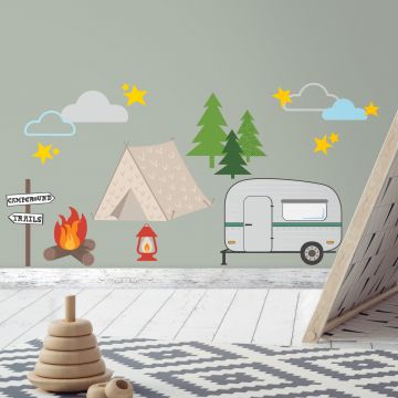 Autocollants muraux Camping