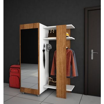 Woody Fashion meuble de vestiaire | 100% Mélamine | Epaisseur 18mm | Noyer blanc