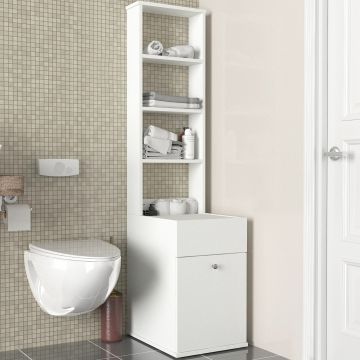 Cabinet de salle de bain Talon | 100% Mélamine | Epaisseur 18mm | Blanc