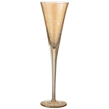 Flute a champagne irregulier verre ambre