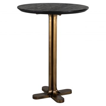 Table de bar ronde Revelin - 80x80x106 cm - Noir
