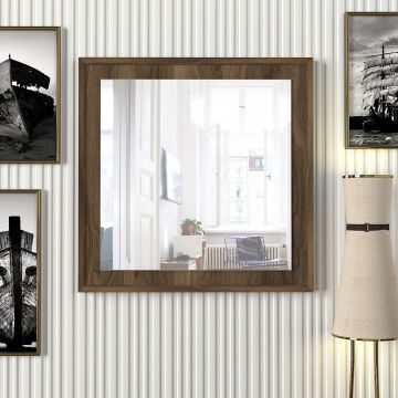 Tera Home Miroir Décoratif | Noyer | Epaisseur 18mm