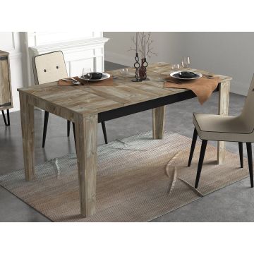 Tera Home Table de salle à manger | 100% mélaminé | Bois beige | 145x76cm