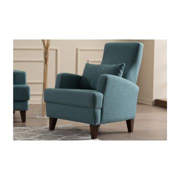 Chaise Wing élégante | 100% Polyester | Turquoise