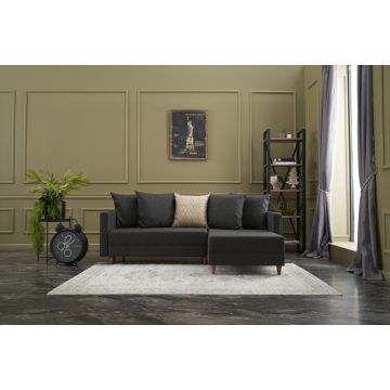 Canapé-lit d'angle confortable et élégant - Anthracite