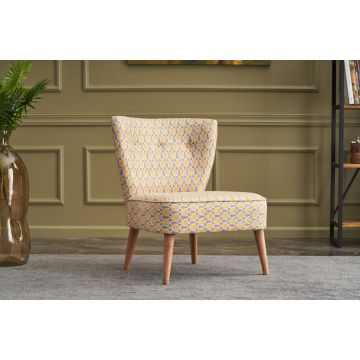 Atelier Del Sofa Wing Chair - Structure HORNBEAM, tissu polyester multicolore