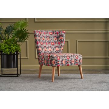 Del Sofa Atelier Wing Chair | Multicolor, structure en bois de charme, tissu 100% polyester