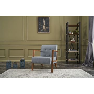 Atelier Del Sofa Wing Chair | Structure en bois de hêtre | Bleu clair