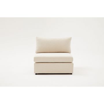 Atelier Del Sofa 1-Seat Module - Cream Chenille Textured Fabric