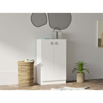 Armoire multifonctions Woody Fashion - 100% Mélamine | Blanc