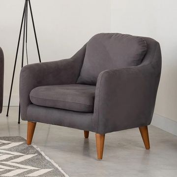 Del Sofa Atelier Wing Chair en tissu tricoté anthracite