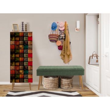 Ensemble de meubles de couloir en bois à la mode | 100% mélamine | Sonomo Green Linen