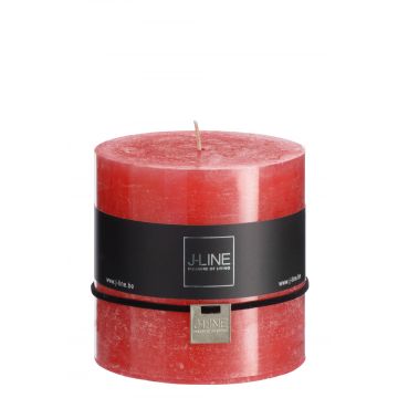 Bougie cylindrique rouge -75h