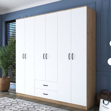 Locelso Armoire 210x210x51 | Noyer Blanc