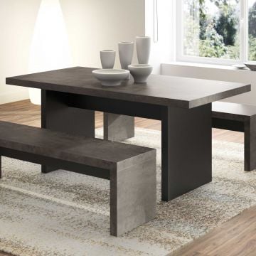 Table à manger Delta 160x80cm - aspect béton