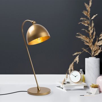 Fulgor Gold Metal Table Lamp" | 18x26x54 cm | E14 Socket