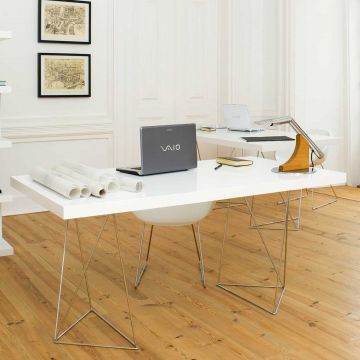 Table / Bureau Multis 160cm - blanc/chrome