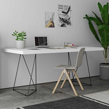 Table / Bureau Multis 160cm - blanc/noir