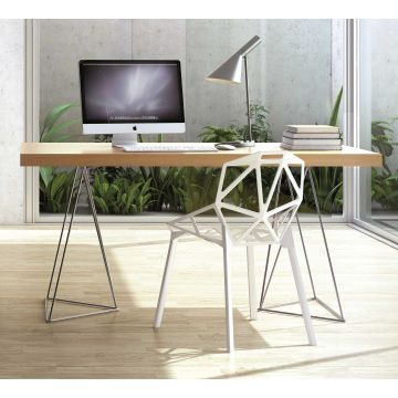 Table / Bureau Multis 180cm - chêne/chrome
