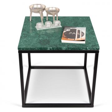 Table d'appoint Prairie - marbre vert/acier