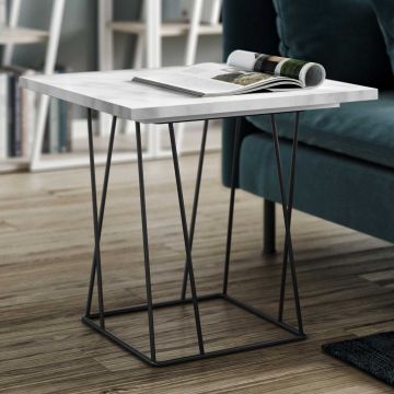Table d'appoint Helix - marbre blanc
