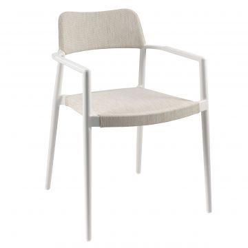 Chaise de jardin Pili - blanc/sable blanc
