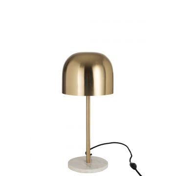 Lampe queen metal/marbre or