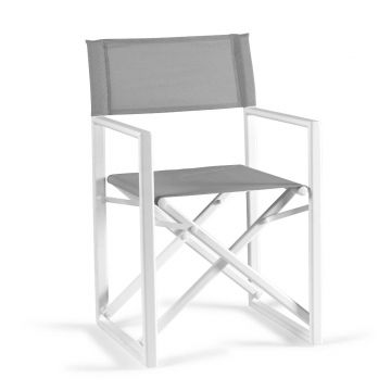 Chaise de jardin Hollywood - blanc/gris clair