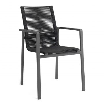 Chaise de jardin Arriba - anthracite/noir