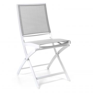 Chaise de jardin Carrie - blanc/gris clair
