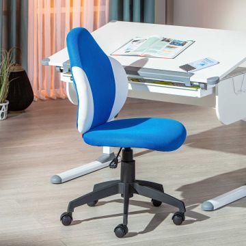 Chaise de bureau Jessie - bleu/ blanc
