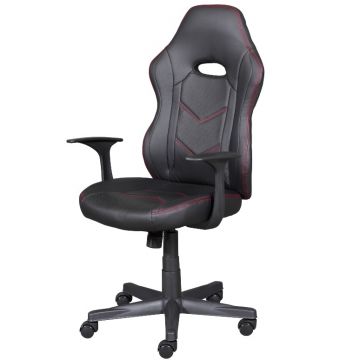 Chaise de bureau My Homi - noir/rouge