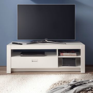 Meuble tv Arkea avec 1 tiroir - blanc 