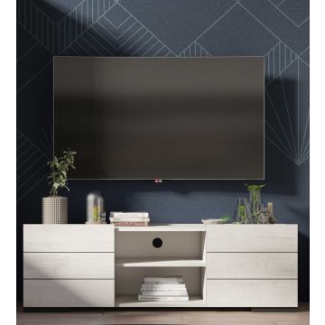 Meuble TV Elba 160cm - chêne blanchi