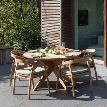 Table de jardin Java | Ø135 x 78 cm | Teck design