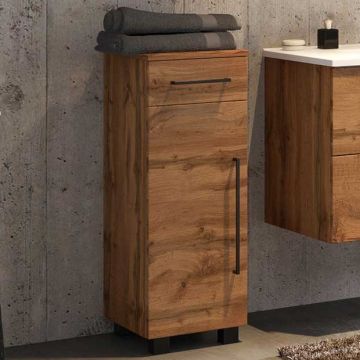 Armoire salle de bains Dusan 30cm à 1 porte & 1 tiroir - chêne wotan