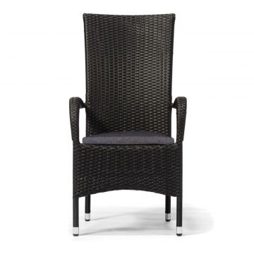 Chaise de jardin Milos - 69x56x107 cm - Noir 