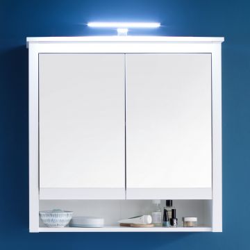 Armoire de toilette Ole | Avec éclairage LED | 81 x 25 x 80 cm | Blanc
