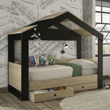 Lit cabane Duplex | 90 x 190 cm | Châtaignier design