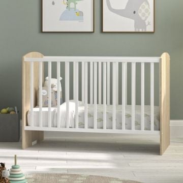 Lit bébé Halula 70x140 cm-blanc Moderne - Emob