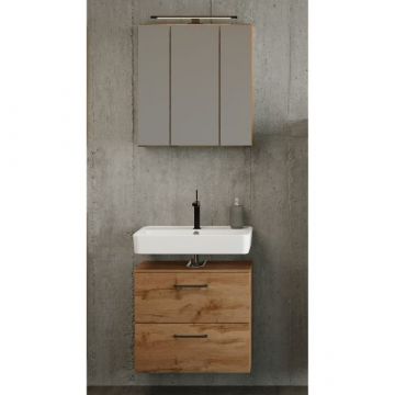 Ensemble lavabo Manchester | Meuble lavabo et armoire de toilette | Wotan Oak-design
