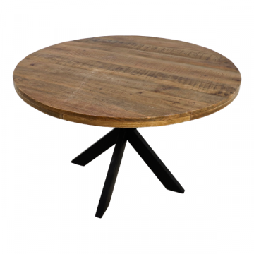 Table à manger Geraldton ø130cm - brun/noir