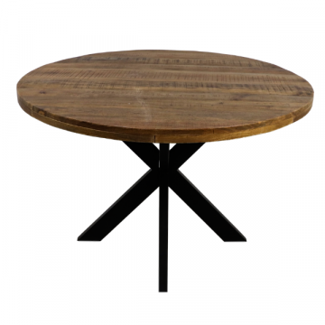Table à manger Geraldton 150cm - bois de manguier/noir