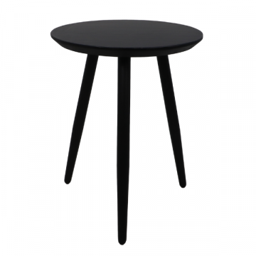 Table d'appoint Luzern Ø40x50cm bois d'acacia - noir
