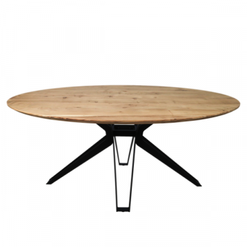 Table de salle à manger Veneto 200x100cm bois d'acacia - naturel/noir