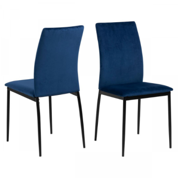 Chaise de salle à manger Demina - bleu foncé