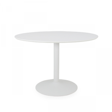 Table à manger ronde Harmony ø 110 cm-blanc 