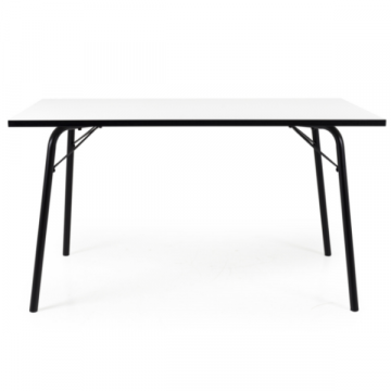 Table à manger Flow 140x80 cm-blanc