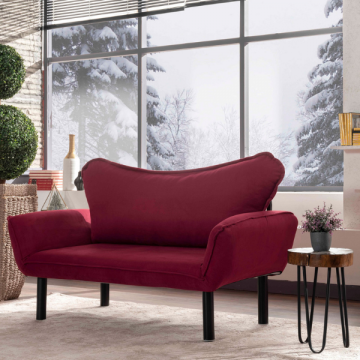 Canapé-lit 2 places | Design confortable et élégant | Structure en métal | Marron