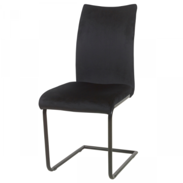 Chaise cantilever Igor velours - noir